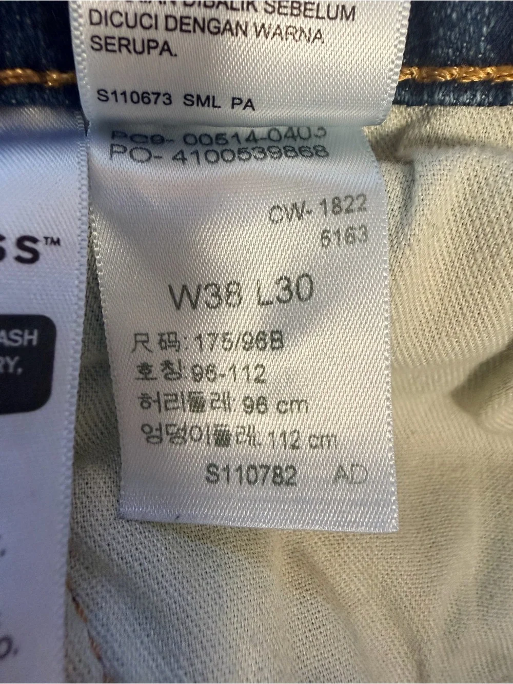 Levi’s 514 Jeans Men’s 38x30 Paint Splatter Water<Less Stretch Denim Distressed